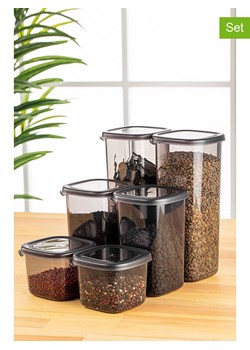 Violeta Home Pojemniki (6 szt.) w kolorze antracytowym ze sklepu Limango Polska w kategorii Pojemniki kuchenne - zdjęcie 175403686