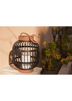 lumisky Lampa solarna LED &quot;Fidjy&quot; w kolorze czarnym - wys. 32 x Ø 34 cm ze sklepu Limango Polska w kategorii Oświetlenie ogrodowe - zdjęcie 175404687