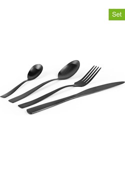 Trendy Kitchen by EXCÉLSA 16-częściowy zestaw sztućców &quot;Shadow&quot; w kolorze czarnym ze sklepu Limango Polska w kategorii Sztućce - zdjęcie 175404695