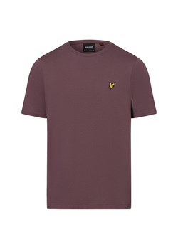 Lyle & Scott T-shirt męski Mężczyźni Dżersej bakłażanowy jednolity ze sklepu vangraaf w kategorii T-shirty męskie - zdjęcie 175406995