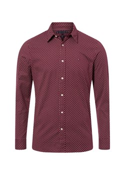 Tommy Hilfiger Męska koszula casual Mężczyźni Slim Fit Bawełna bordowy wzorzysty ze sklepu vangraaf w kategorii Koszule męskie - zdjęcie 175407028