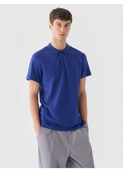 Męska koszulka polo 4F 4FRAW24TPTSM573 - niebieska ze sklepu Sportstylestory.com w kategorii T-shirty męskie - zdjęcie 175409935