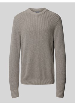 Sweter z dzianiny z okrągłym dekoltem ze sklepu Peek&Cloppenburg  w kategorii Swetry męskie - zdjęcie 175414269