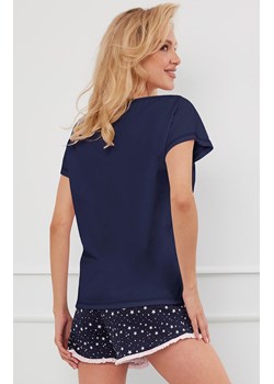 Piżama damska z krótkim rękawem i spodenkami granatowa Libra, Kolor granatowy-wzór, Rozmiar S, Italian Fashion - id: 190557 - marki Italian Fashion - 175416797 Piżama damska z krótkim rękawem i spodenkami granatowa Libra, Kolor granatowy-wzór, Rozmiar S, Italian Fashion ze sklepu Intymna w kategorii Piżamy damskie - zdjęcie 175416797