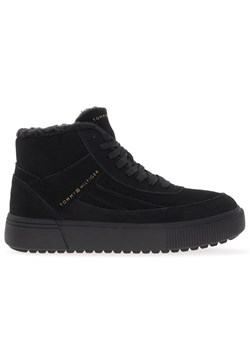 Buty Tommy Hilfiger Suede Vulc Winter Sneaker Hi FW0FW08108-BDS - czarne ze sklepu streetstyle24.pl w kategorii Buty sportowe damskie - zdjęcie 175418997