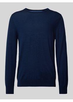 Sweter z dzianiny o kroju regular fit z żywej wełny ze sklepu Peek&Cloppenburg  w kategorii Swetry męskie - zdjęcie 175420449