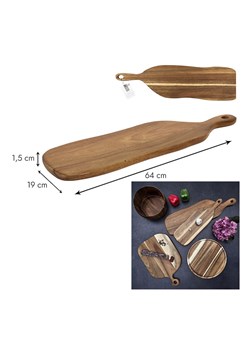 Ethnical Life Deska w kolorze brązowym do krojenia - 64 x 19 cm ze sklepu Limango Polska w kategorii Deski - zdjęcie 175423997