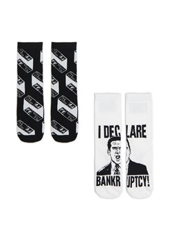 Cropp - 2 pack skarpet The Office - czarny ze sklepu Cropp w kategorii Skarpetki męskie - zdjęcie 175427599