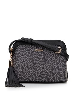 Damska crossbody z ekoskóry w monogram czarna ze sklepu WITTCHEN w kategorii Listonoszki - zdjęcie 175440215