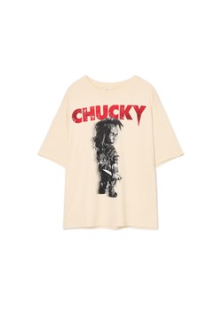 Cropp - Koszulka Laleczka Chucky UNISEX - beżowy ze sklepu Cropp w kategorii Bluzki damskie - zdjęcie 175449585