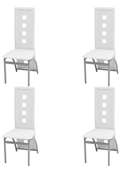 Komplet 4 białych krzeseł do stołu M8-L20 ze sklepu Edinos.pl w kategorii Krzesła - zdjęcie 175450059