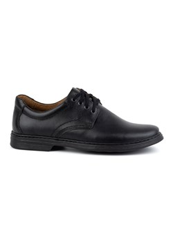Buty męskie ze skóry naturalnej 933K czarne ze sklepu butyolivier w kategorii Półbuty męskie - zdjęcie 175452665