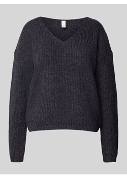 Sweter z dzianiny z dekoltem w serek ze sklepu Peek&Cloppenburg  w kategorii Swetry damskie - zdjęcie 175454047