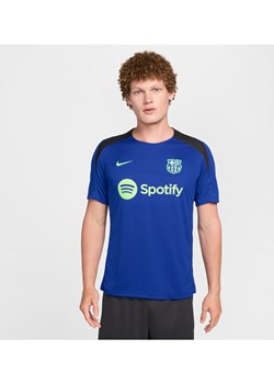 Męska koszulka piłkarska z dzianiny z krótkim rękawem Nike Dri-FIT FC Barcelona Strike (wersja trzecia) - Niebieski ze sklepu Nike poland w kategorii T-shirty męskie - zdjęcie 175459405