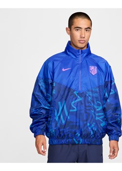 Męska kurtka piłkarska typu anorak Nike Atlético Madryt Windrunner (wersja trzecia) - Niebieski ze sklepu Nike poland w kategorii Kurtki męskie - zdjęcie 175459408