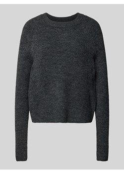 Sweter z dzianiny o kroju regular fit z prążkowanej dzianiny model ‘ELLEN’ ze sklepu Peek&Cloppenburg  w kategorii Swetry damskie - zdjęcie 175470817