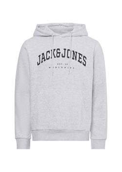 Jack & Jones Męski sweter z kapturem - JJEcaleb Mężczyźni jasny szary marmurkowy ze sklepu vangraaf w kategorii Bluzy męskie - zdjęcie 175475897