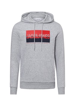 Jack & Jones Męski sweter z kapturem - JJNolan Mężczyźni szary jednolity ze sklepu vangraaf w kategorii Bluzy męskie - zdjęcie 175475908