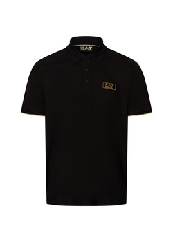 EA7 Emporio Armani Męska koszulka polo Mężczyźni Bawełna czarny jednolity ze sklepu vangraaf w kategorii T-shirty męskie - zdjęcie 175476038