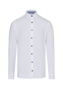 Finshley & Harding Męska koszula biznesowa Mężczyźni Slim Fit Bawełna biały jednolity ze sklepu vangraaf w kategorii Koszule męskie - zdjęcie 175476059