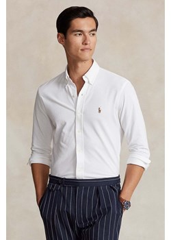 Polo Ralph Lauren koszula bawełniana męska kolor biały regular z kołnierzykiem button-down 710932545 ze sklepu ANSWEAR.com w kategorii Koszule męskie - zdjęcie 175480167