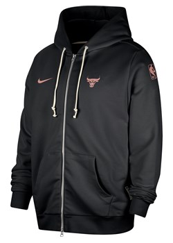 Męska bluza z kapturem i zamkiem na całej długości Nike Dri-FIT Chicago Bulls Standard Issue - Czerń ze sklepu Nike poland w kategorii Bluzy męskie - zdjęcie 175481556