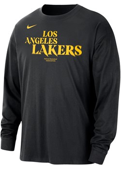 Męski T-shirt z długim rękawem Nike NBA Los Angeles Lakers Courtside - Czerń ze sklepu Nike poland w kategorii T-shirty męskie - zdjęcie 175481856