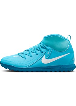 Buty piłkarskie typu high top na nawierzchnię typu turf dla małych/dużych dzieci Nike Jr. Phantom Luna 2 Club - Niebieski ze sklepu Nike poland w kategorii Buty sportowe dziecięce - zdjęcie 175490466