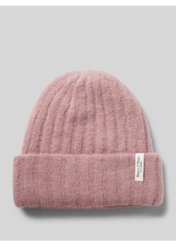 Czapka beanie z mieszanki alpaki i żywej wełny z aplikacją z logo ze sklepu Peek&Cloppenburg  w kategorii Czapki zimowe damskie - zdjęcie 175492728