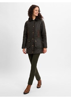 Barbour Kurtka damska - Bower Kobiety Bawełna oliwkowy jednolity ze sklepu vangraaf w kategorii Parki damskie - zdjęcie 175494679