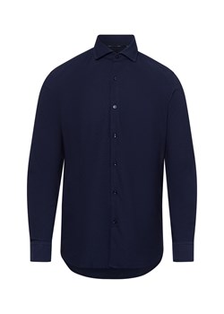 BOSS Koszula męska Mężczyźni Slim Fit granatowy jednolity ze sklepu vangraaf w kategorii Koszule męskie - zdjęcie 175496958