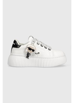 Karl Lagerfeld sneakersy skórzane KREEPER LO kolor biały KL42376N ze sklepu ANSWEAR.com w kategorii Buty sportowe damskie - zdjęcie 175498897