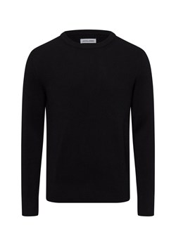 Jack & Jones Męski sweter z dzianiny Mężczyźni czarny jednolity ze sklepu vangraaf w kategorii Swetry męskie - zdjęcie 175499545