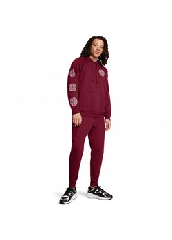 Męskie spodnie dresowe Under Armour UA Rival Fleece Joggers - czerwone ze sklepu Sportstylestory.com w kategorii Spodnie męskie - zdjęcie 175499979
