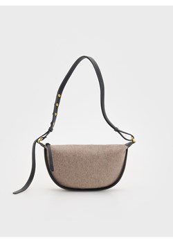 Reserved - Torebka crossbody z wełną - beżowy ze sklepu Reserved w kategorii Torebki damskie - zdjęcie 175504115