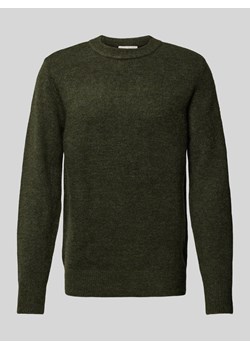 Sweter z dzianiny z prążkowanymi wykończeniami model ‘Karl’ ze sklepu Peek&Cloppenburg  w kategorii Swetry męskie - zdjęcie 175507469