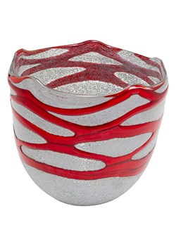 Kare Wazon w kolorze szaro-czerwonym - wys.19 x Ø 20 cm ze sklepu Limango Polska w kategorii Wazony - zdjęcie 175510658