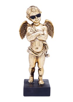 Kare Figurka dekoracyjna &quot;Cool Angel&quot; w kolorze złotym - wys. 29 cm ze sklepu Limango Polska w kategorii Dekoracje - zdjęcie 175511025