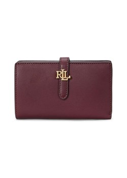 Lauren Ralph Lauren portfel skórzany damski kolor bordowy 432915358 ze sklepu ANSWEAR.com w kategorii Portfele damskie - zdjęcie 175513348