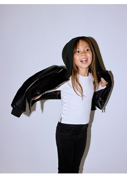 Reserved - Kurtka z imitacji skóry - czarny ze sklepu Reserved w kategorii Kurtki dziewczęce - zdjęcie 175514876