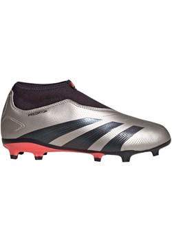 Buty piłkarskie adidas Predator League Ll Fg IF6357 szare ze sklepu ButyModne.pl w kategorii Buty sportowe dziecięce - zdjęcie 175521445