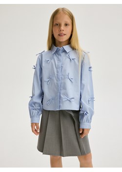 Reserved - Koszula z kokardkami - jasnoniebieski - id: 208BG-50X - marki Reserved - 175524799 Reserved - Koszula z kokardkami - jasnoniebieski ze sklepu Reserved w kategorii Koszule dziewczęce - zdjęcie 175524799