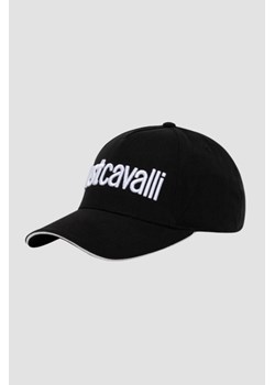 JUST CAVALLI Czarna czapka Logo Embroidery 3d Up ze sklepu outfit.pl w kategorii Czapki z daszkiem męskie - zdjęcie 175527145