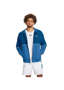 Męska kurtka treningowa Under Armour UA Zone Woven Jacket - niebieska ze sklepu Sportstylestory.com w kategorii Kurtki męskie - zdjęcie 175527309