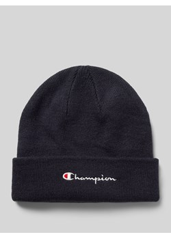 Czapka beanie z wyhaftowanym logo ze sklepu Peek&Cloppenburg  w kategorii Czapki zimowe męskie - zdjęcie 175528967