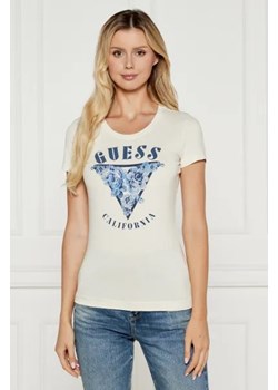 GUESS T-shirt ROSES | Slim Fit ze sklepu Gomez Fashion Store w kategorii Bluzki damskie - zdjęcie 175529476