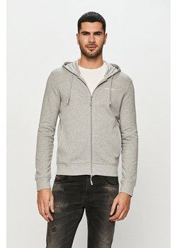 Armani Exchange bluza męska kolor szary z kapturem z nadrukiem 8NZM95 ZJKRZ NOS ze sklepu ANSWEAR.com w kategorii Bluzy męskie - zdjęcie 175531749