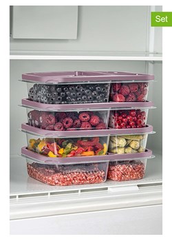 Violeta Home Pojemniki (4 szt.) w kolorze fioletowym - 24 x 15 x 5 cm ze sklepu Limango Polska w kategorii Pojemniki kuchenne - zdjęcie 175532306