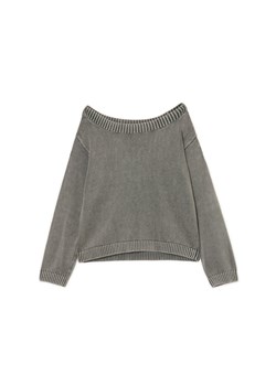 Cropp - Antracytowy sweter z odkrytymi ramionami - szary ze sklepu Cropp w kategorii Swetry damskie - zdjęcie 175533496