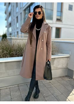 płaszcz igrosso ciemnobeżowy one size ze sklepu UBRA w kategorii Płaszcze damskie - zdjęcie 175542768